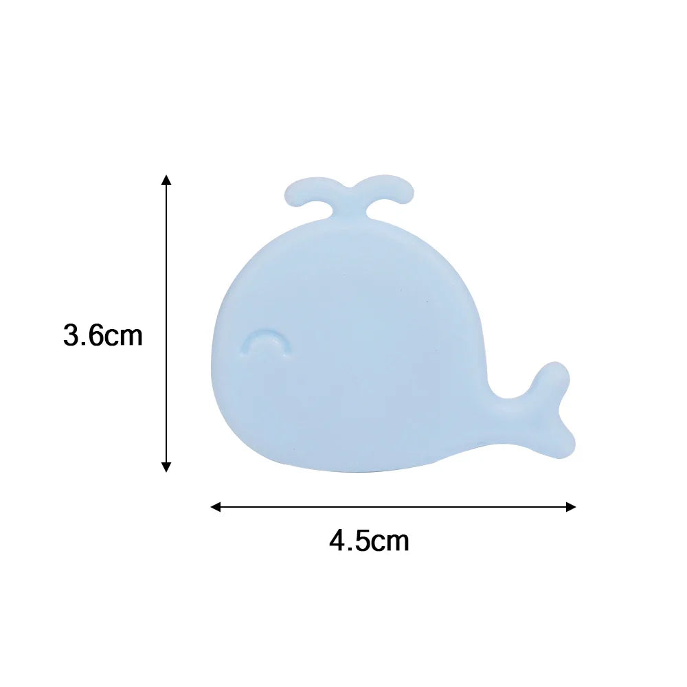 10/1Pcs Silicone Wash Basin Overflow Ring Remplacement Whale Shape Cover Bathroom Basin Trim Sink Drain Cap Overflow Ring Plug