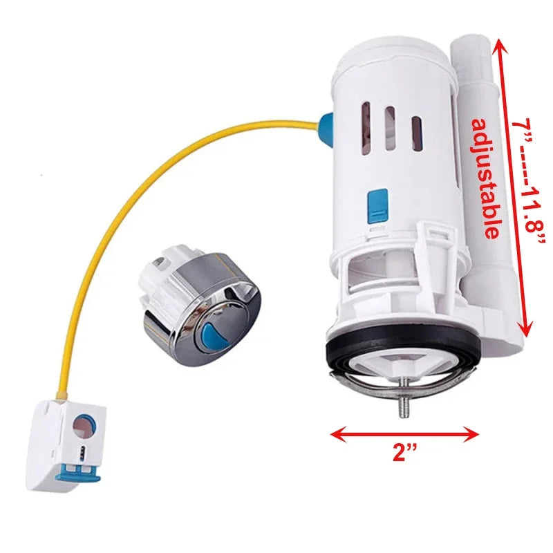 WETIPS Linear Control Toilet Fitting Outlet Valve Water Saving Flush Water Saving Flush Kit Toilet Tank Drain Fittings System