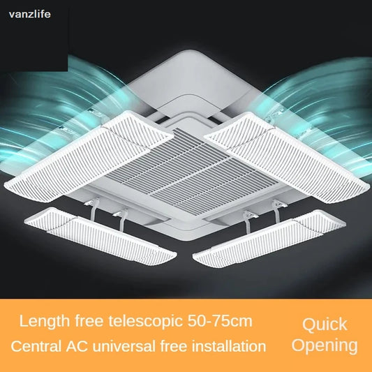 Central Air Conditioner Windshield Air Guider Ceiling Suspended AC Outlet Baffle Deflector Anti-Direct Blow Cassette Universal