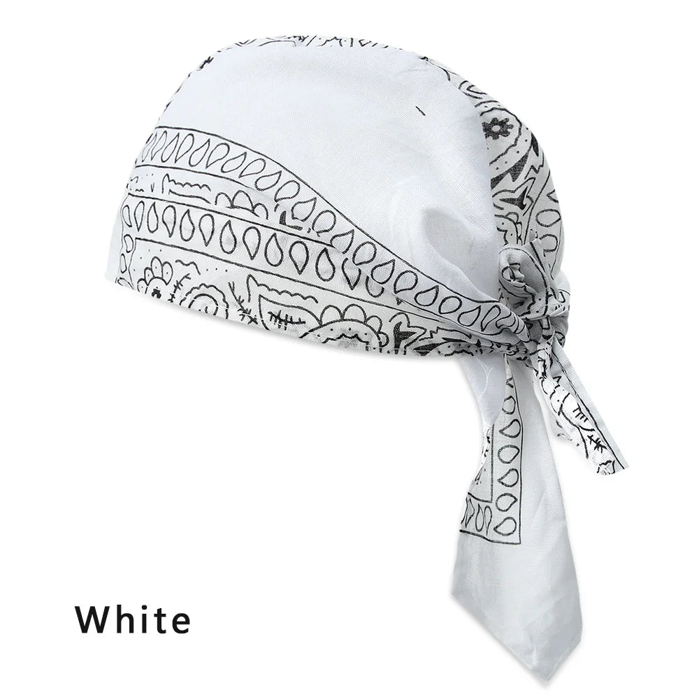 Men Women Quick Dry Headscarf Cotton Pirate Hat Outdoor Sport Cycling Bandana Sweat Absorbant Cancer Chemo Cap Muslim Turban