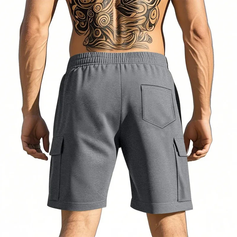 Sports five-point pants men's summer breathable and skin-friendly loose squat jogging casual multi-pocket tooling shorts