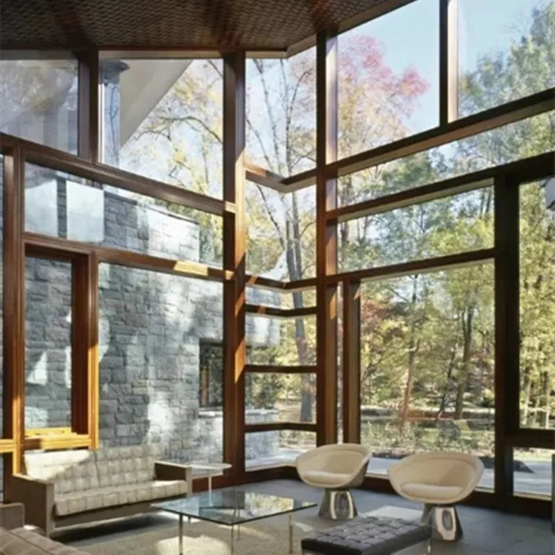 Enclosed Insulated Sunroom Garden Terrace Glass, Aluminum Solarium Conservatory Outdoor Living Room Sun House for Villa