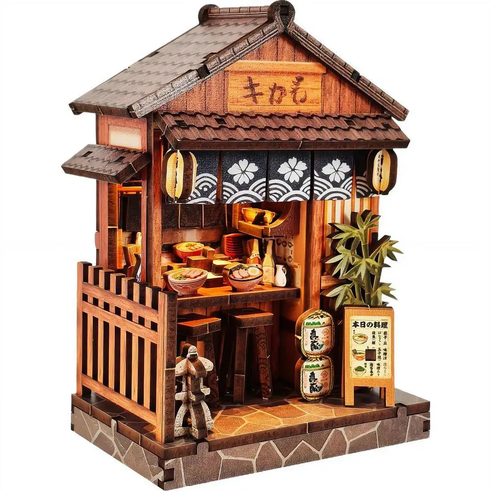 Creative Bookstore Desktop Decoration DIY Book Home Wooden Building 3D Hand-assembled Building Model Highquality Furnishing Gift