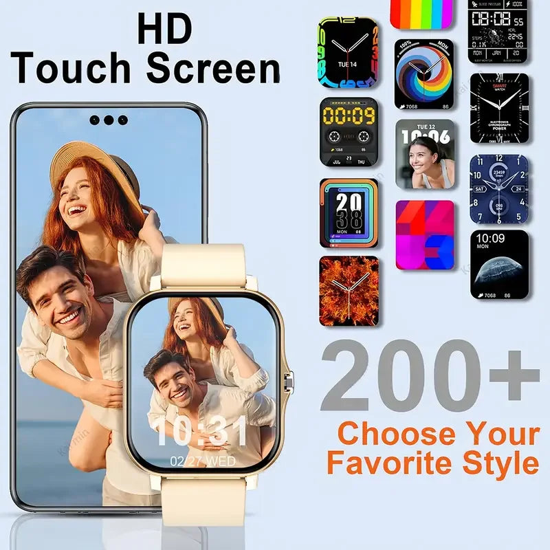 KESHUYOU 2025 New Smart Watch Bluetooth Talking Blood Oxygen/Blood Pressure Monitor Smart Watch for Women Men Holiday Gift