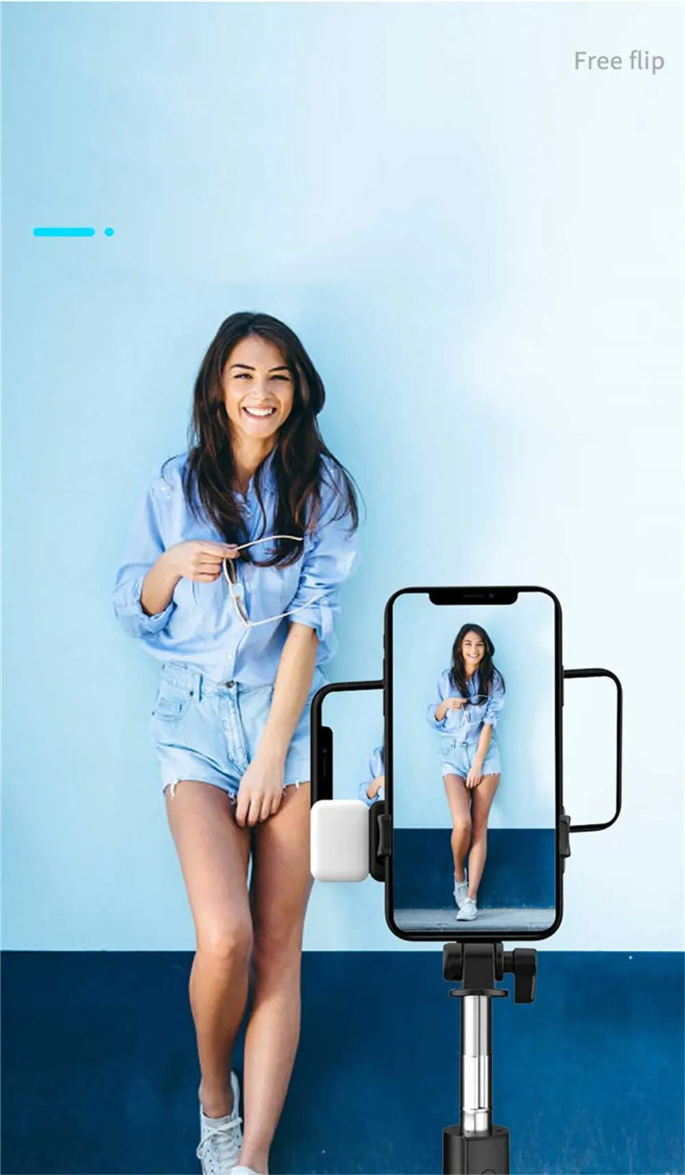 New Bluetooth Selfie Stick Mobile Phone Holder Retractable Portable Multifunct-ional Mini Tripod with Wireless Remote Shutter