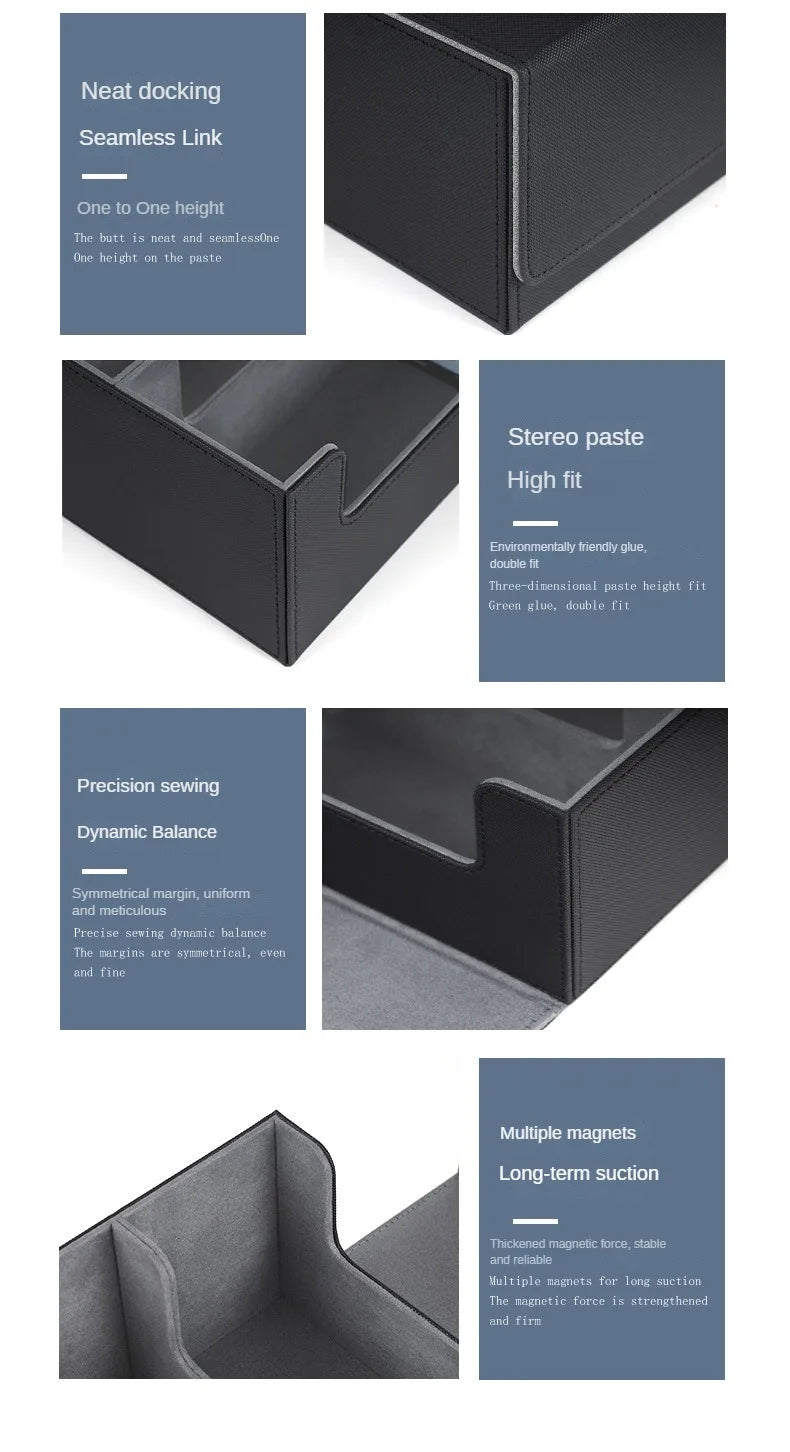 Storage Box For 1800+ Trading Cards PU Leather Commander Card Deck Case Magnetic Closure Card Holder Fits for Magic Game Cards