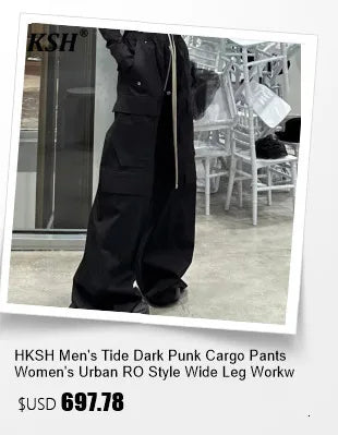 HKSH Summer Men's Workwear Shorts Trendy Brand Ins High Street Loose Outerwear Knee-length Pants Trendy Straight Pockets HK0673