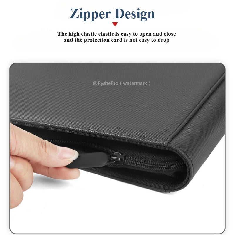 9 Pocket Card Binder for YuGiOh MTG TCG Game Card Holder Holds 252+ Top Loaders Waterproof Card Storage Album