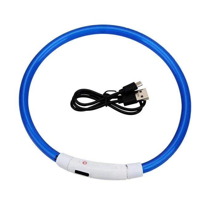 Pet dog LED collar - Dog loss prevention collar - Adjustable collar - Safe USB charging collar - Pet supplies For use at night