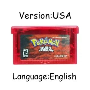 USA/EUR/ESP/ITA/NOE/FRA Pokemon Series Video Game Cartridge Pokemon Emerald FireRed LeafGreen Ruby Sapphire for GBA
