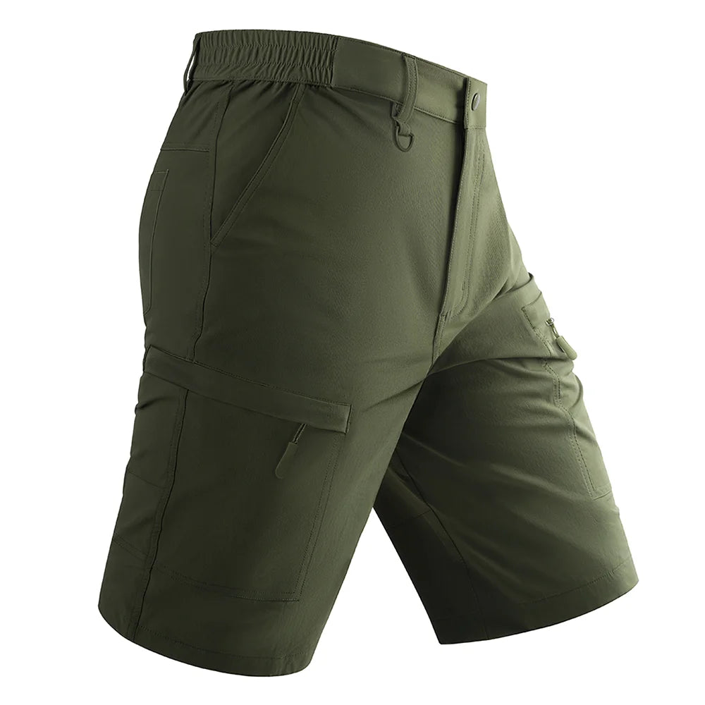 TACVASEN Waterproof Cargo Shorts Men's Summer Quick Dry Hiking Shorts Outdoor Multi-pockets Camping Training Work Shorts Man