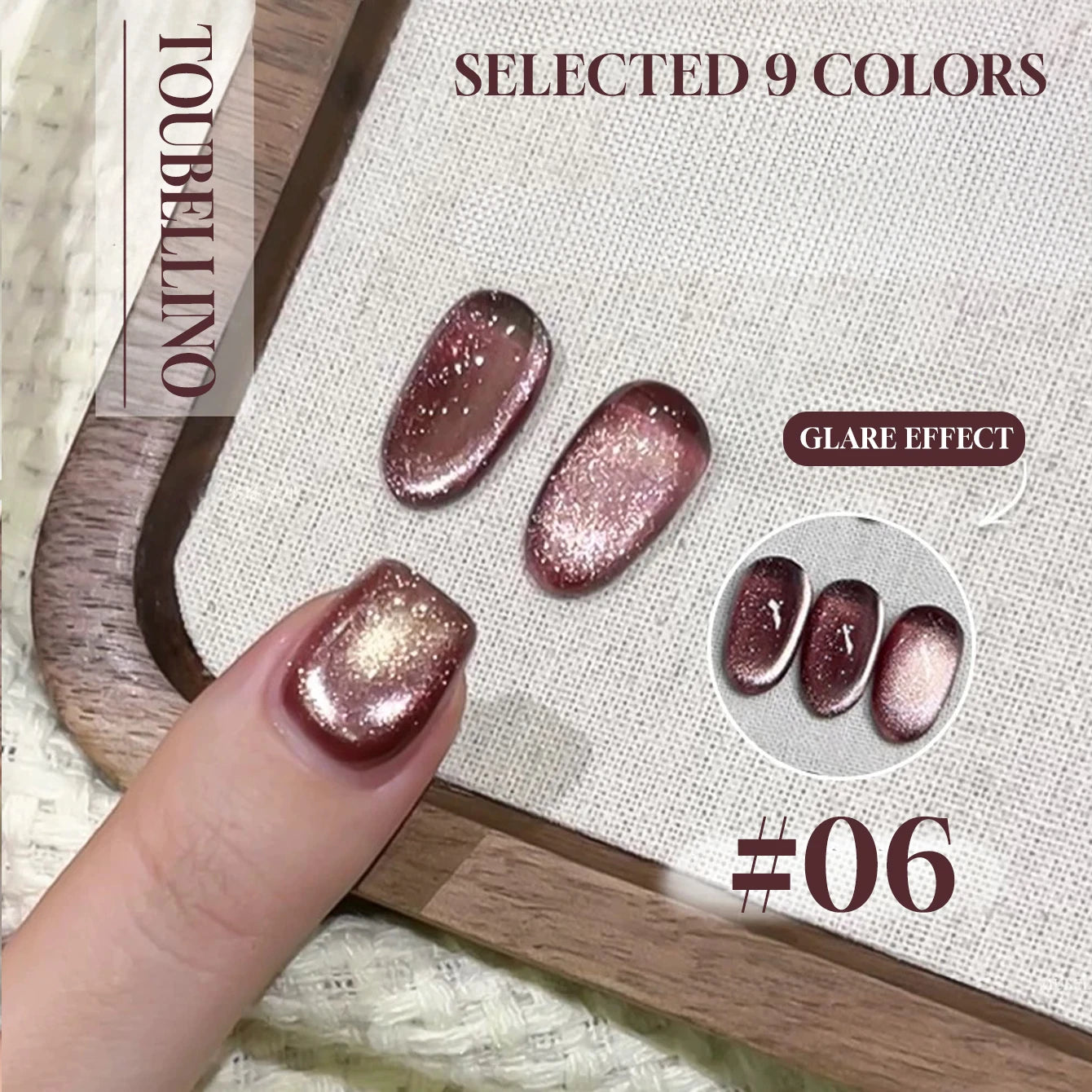 MIANEL 12ML Red Ocean Cat Eye Gel Nail Polish 2026 Top Selling Red Color Flash Glass Beads Cat Magnetic Gel Red Nails 1-9pcs