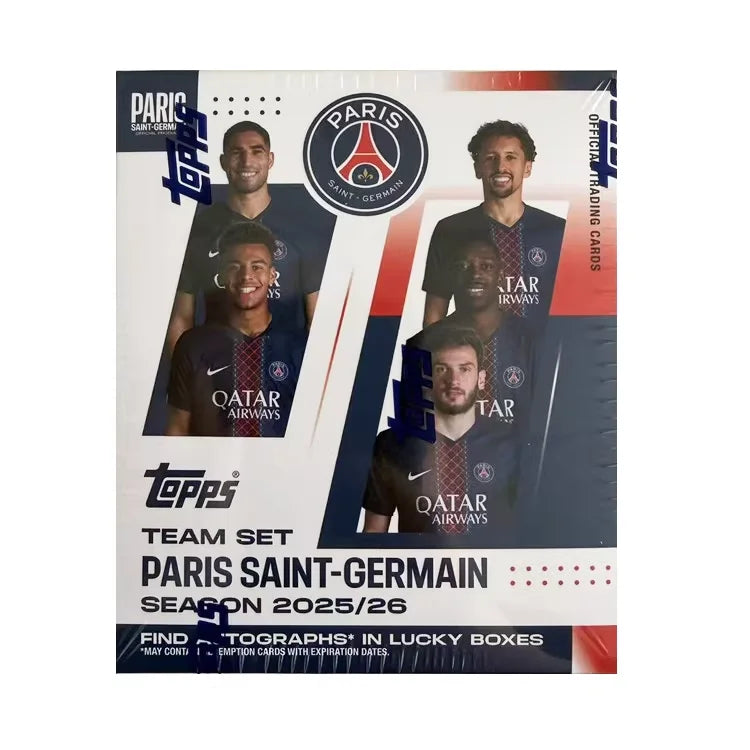 Genuine 2025/26 TOPPS Team Set Arsenal Real Madrid Soccer Card Mystery Box Anime Trading Cards Holiday Gifts Toys for Kids Card