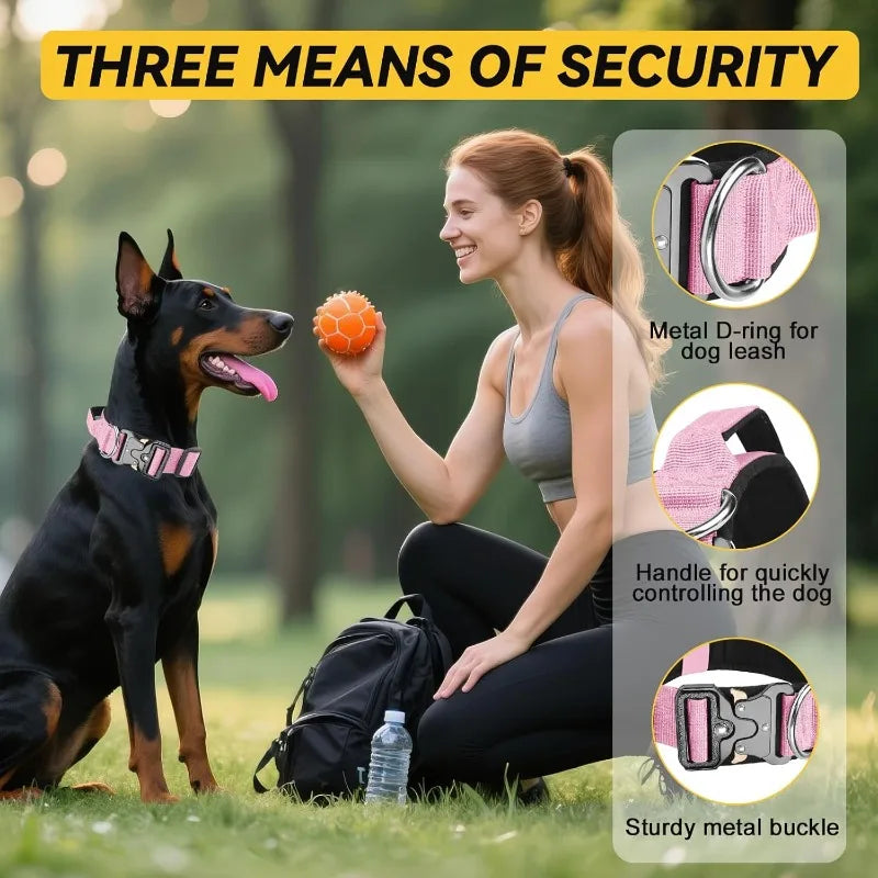 Pet Collar,Adjustable Heavy Duty Wide Thick Dog Collars with Quick Release Buckle, Soft Comfortable for Various body type Dogs