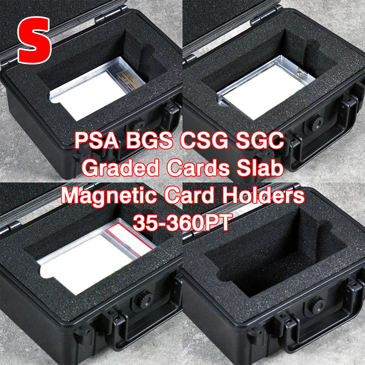 PSA BGS CSG CGC SGC graded slab guard Storage Shockproof Waterproof Carrying case box Magnetic holder for pokemon nba TCG Cards
