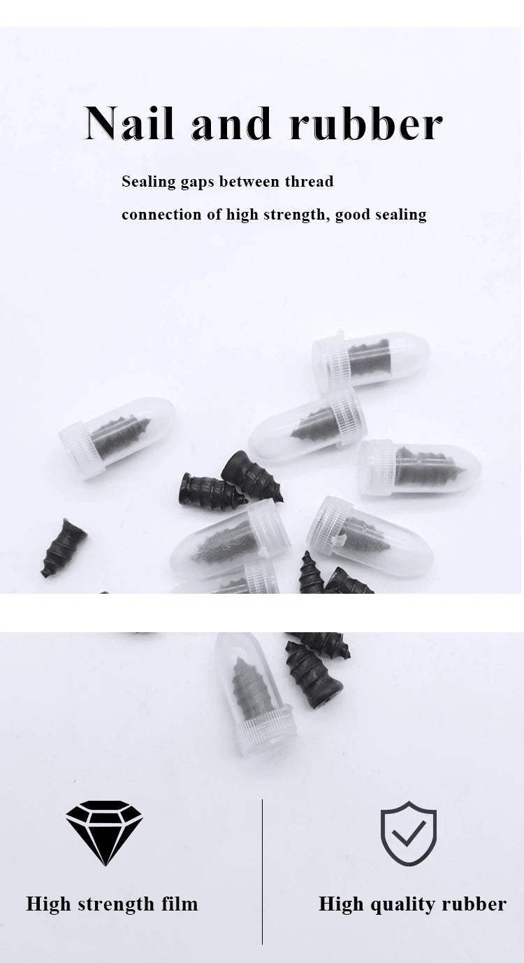 Car Motorcycle Vacuum Tyre Repair Nails 10-60pcs Truck Scooter Bike Tire Puncture Repair Tools Rubber Metal Nails Accessories