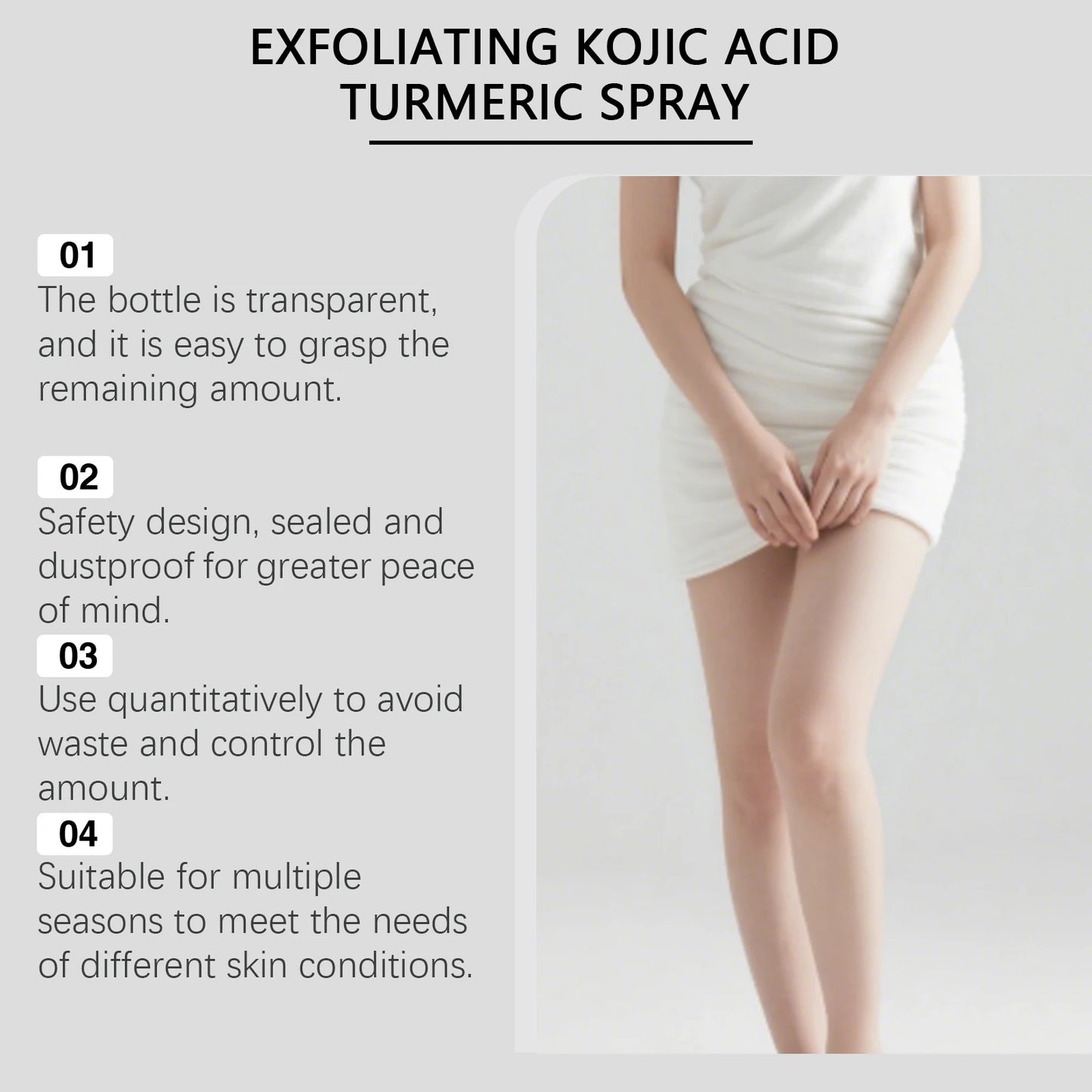 Kojic Acid Turmeric Cutin Cleaning Spray Kojic Acid Turmeric Wrapping Nourishes Hydrolyzed Collagen Glowing Skin Skin Firmness