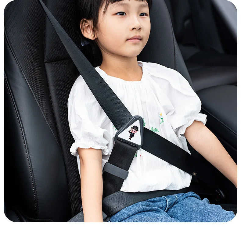 Child Car Seat Belt Adjuster Triangle Anchor Shoulder Protection Limiter Safety Accessory for Vehicle Seats