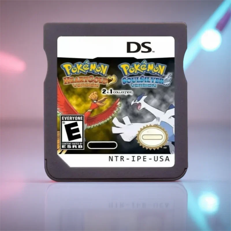 NDS Game Card ，Pokémon Games 2in1, 3in1, 4in1，SoulSilver+ HeartGold，black2 + White2，English Game Cartridge