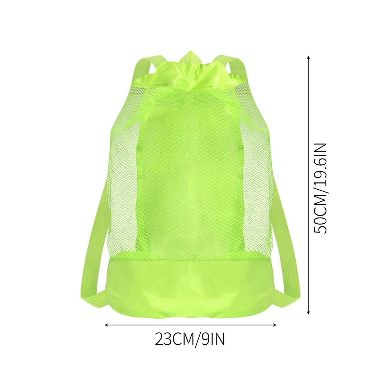 Extra-Large Sand-Resistant Drawstring Beach Backpack - Kids Pool Toys Storage Bag for Shell Collecting, Travel & Fitness