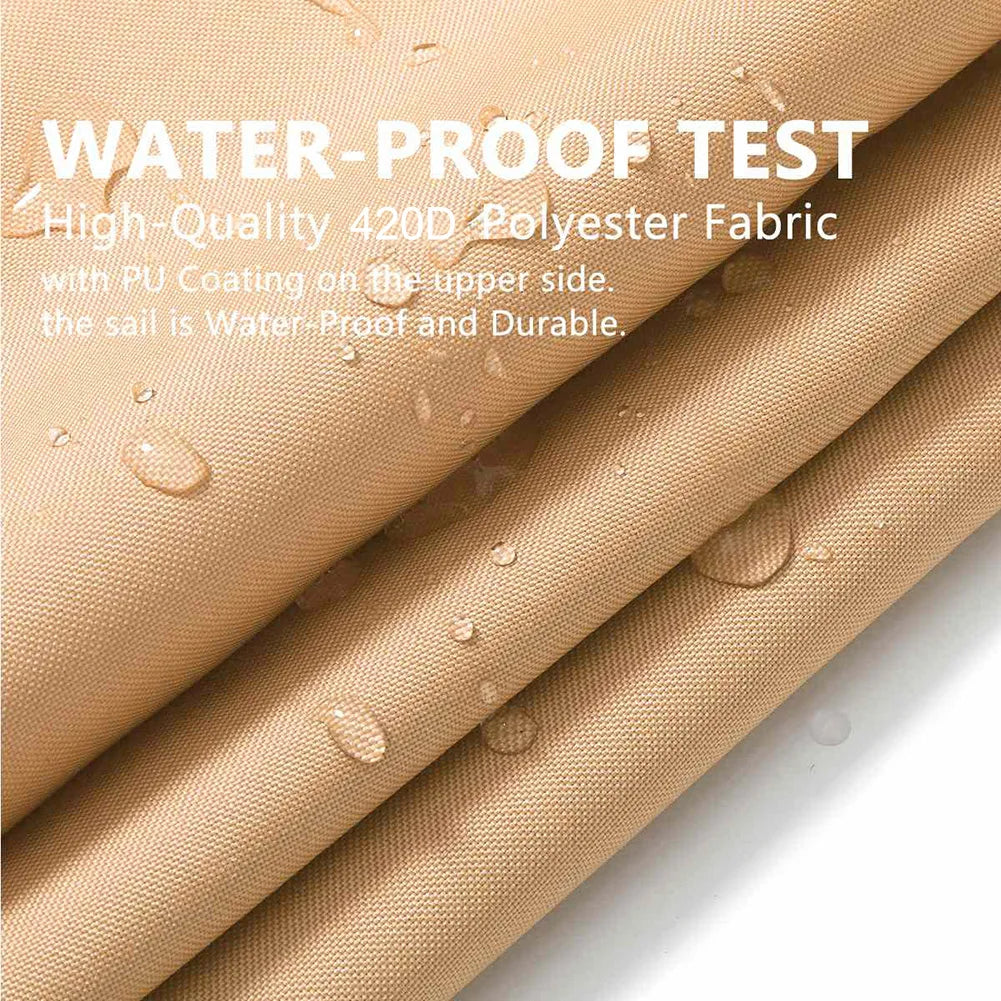 5x5x5/2x2x2M Waterproof Sun Shelter Triangle Sunshade Protection Outdoor Canopy Garden Patio Pool Shade Sail Awning Shade Cloth