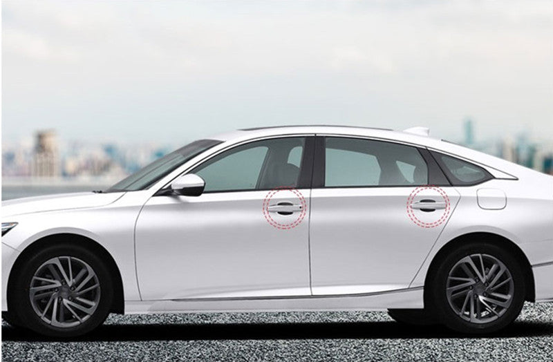 4 Pieces of Car Door Handle Protective Film, Carbon Fiber Stickers, Scratch Resistant Covers, Exterior Accessories,