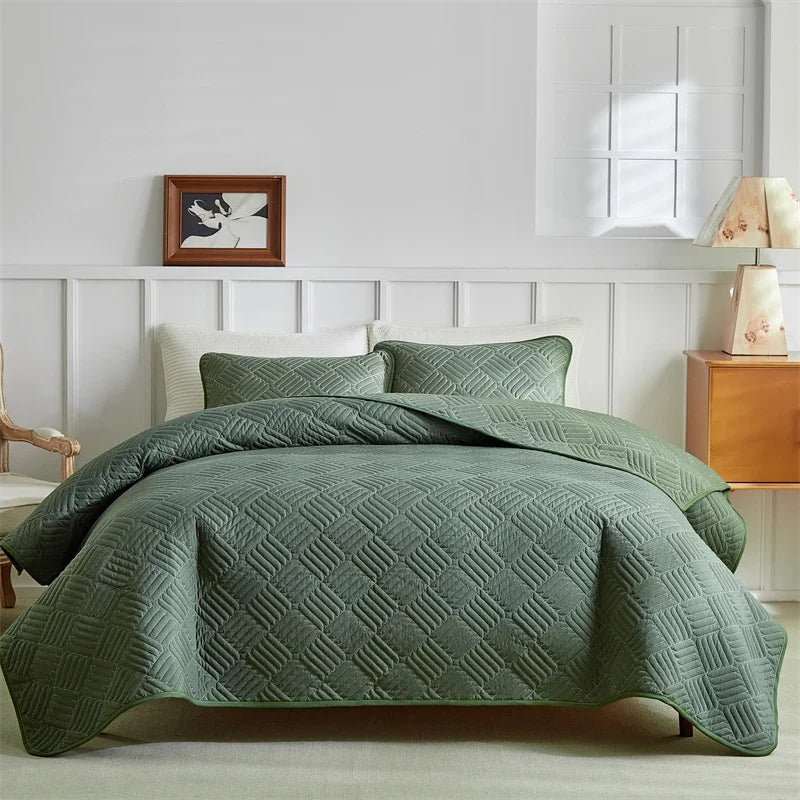Quilt Bedding Sets, Lightweight Soft Bedspread Coverlet with Pillow Cases, Quilted Blanket Thin Comforter Bed Cover, All Season