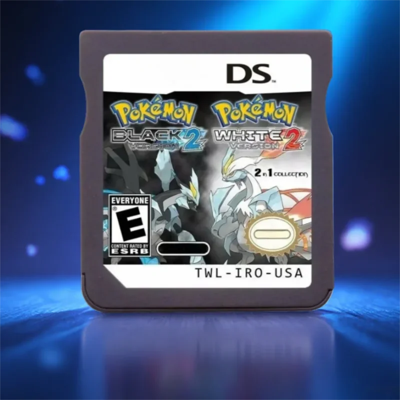 NDS Game Card ，Pokémon Games 2in1, 3in1, 4in1，SoulSilver+ HeartGold，black2 + White2，English Game Cartridge