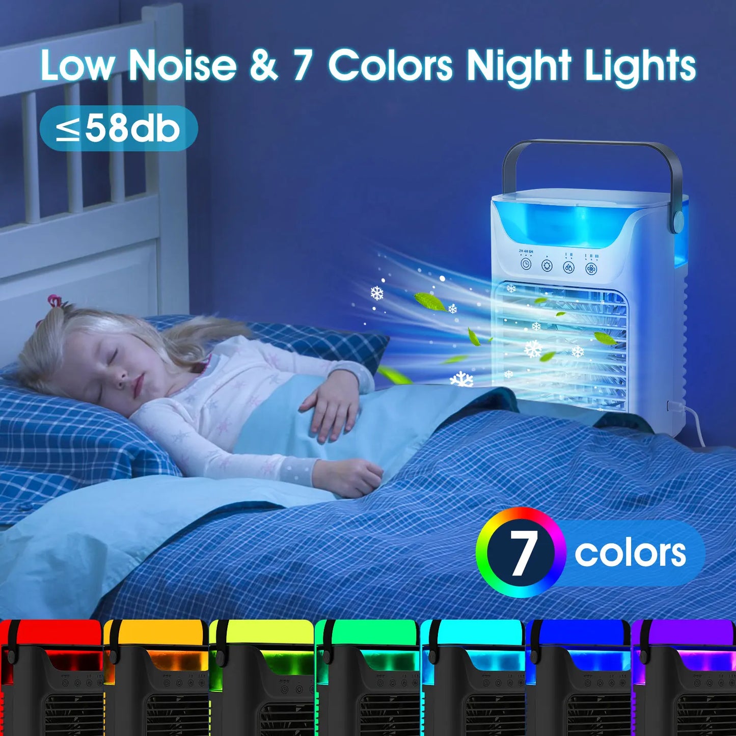 Air Conditioners Desktop Air Conditioners fan Portable Small Mini spray water AC with Timer Small Room Air Conditioners for Room