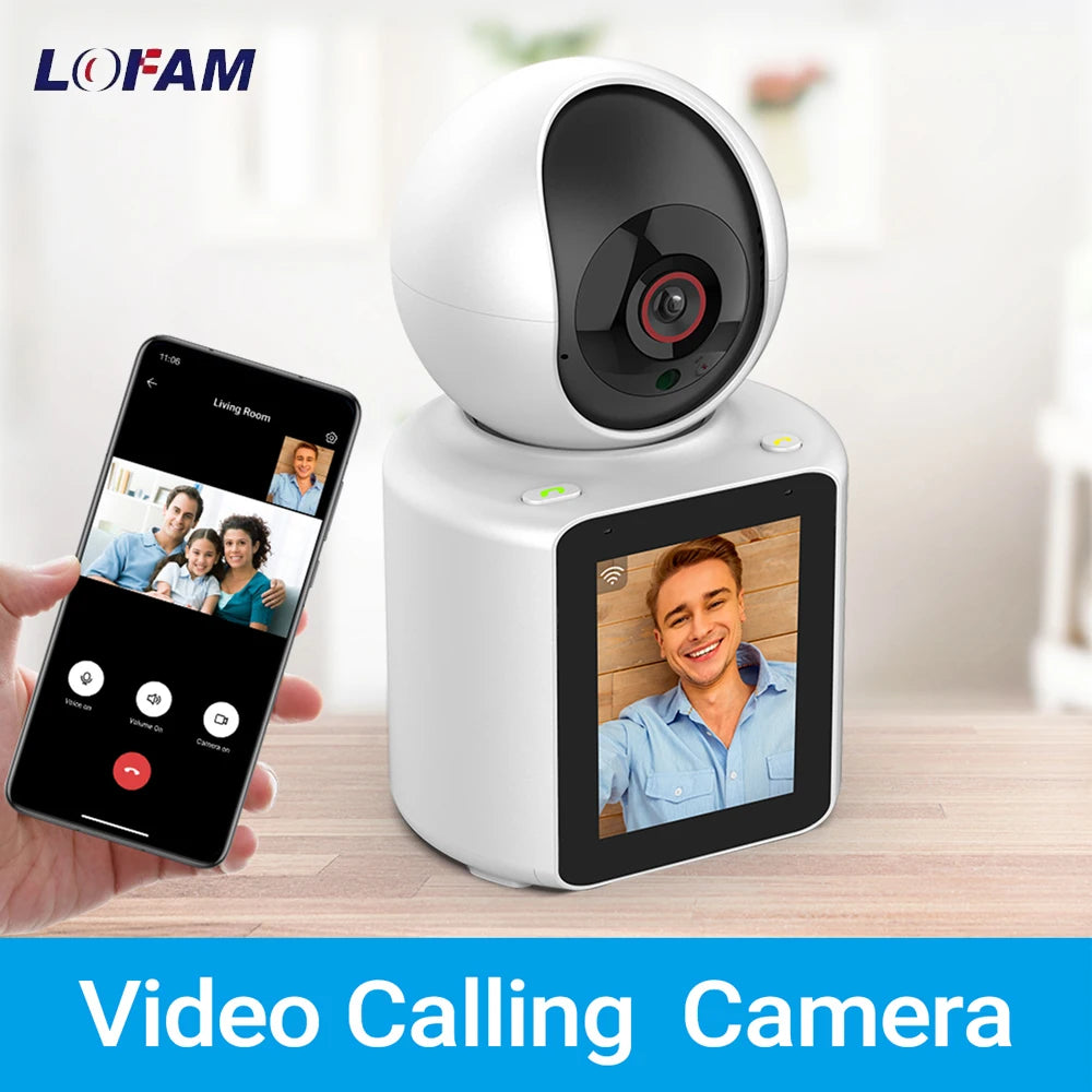 Security WIFI Camera with Screen Watch 1080P Two-way Audio Video Calling PTZ Home CCTV Surveillance Wi-Fi Baby Monitor Camera