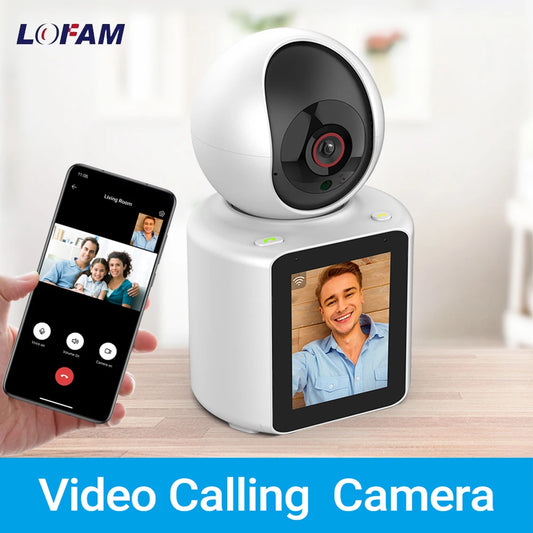 Security WIFI Camera with Screen Watch 1080P Two-way Audio Video Calling PTZ Home CCTV Surveillance Wi-Fi Baby Monitor Camera