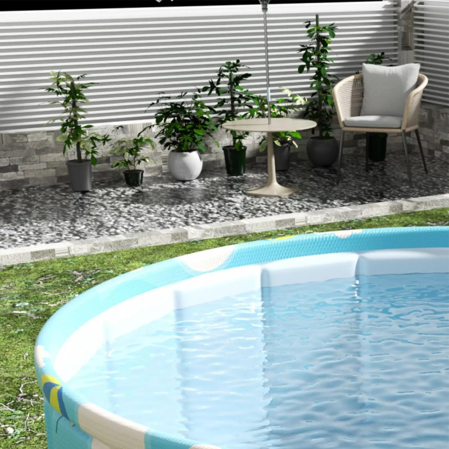 Children's swimming pool, diameter 90/120/160 cm inflatable and foldable outdoor large-size children's paddling pool summer pet