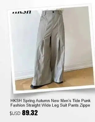 HKSH Summer Men's Workwear Shorts Trendy Brand Ins High Street Loose Outerwear Knee-length Pants Trendy Straight Pockets HK0673