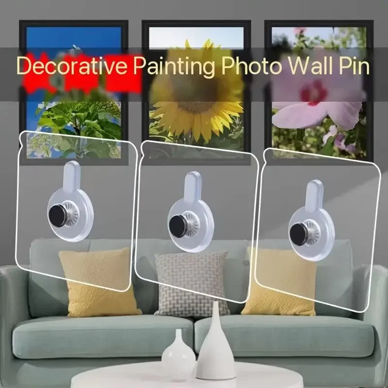 Strong Adhesive Wall Hook Without Piercing Picture Hanger Self-adhesive Wall Hangers Without Holes for Frame Poster Photo Clock