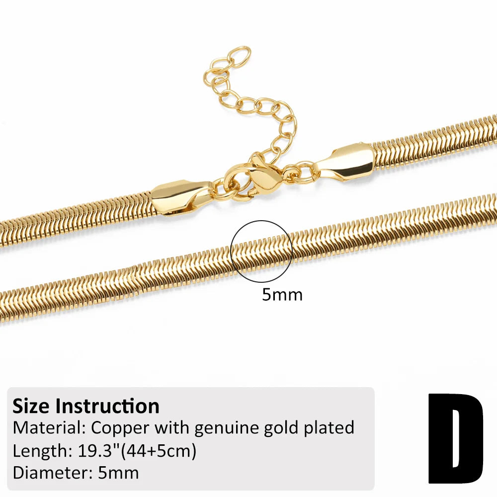 OCESRIO Multi-size Copper Lobster Claw Clasps Necklace Chain Beads Snake Chain Jewelry Making Findings Wholesale Bulk cana237