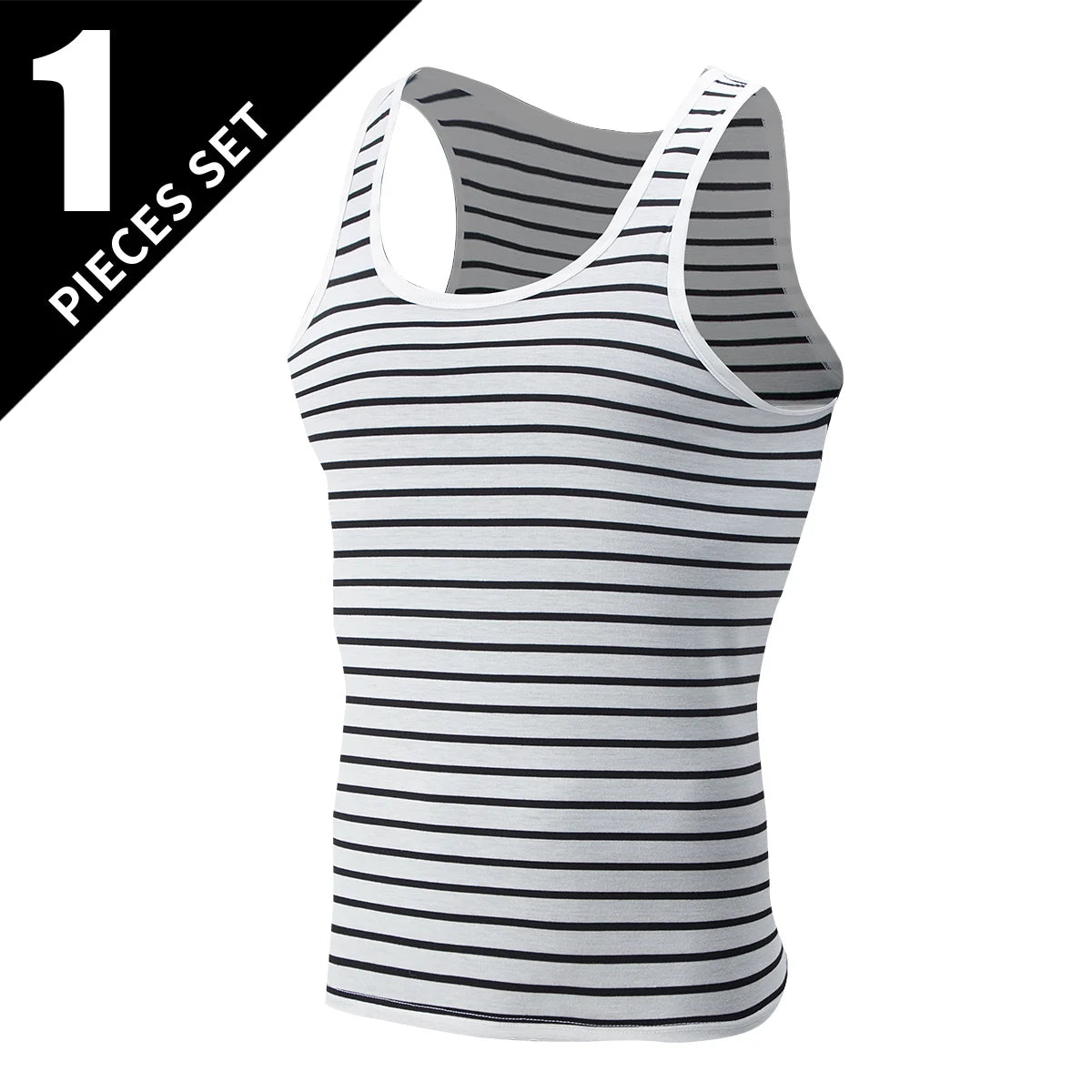 1/3 Men's Tank Top Four Seasons Black and White Solid Color Narrow Shoulder Casual Sports Fitness Comfortable Home Top Trendy
