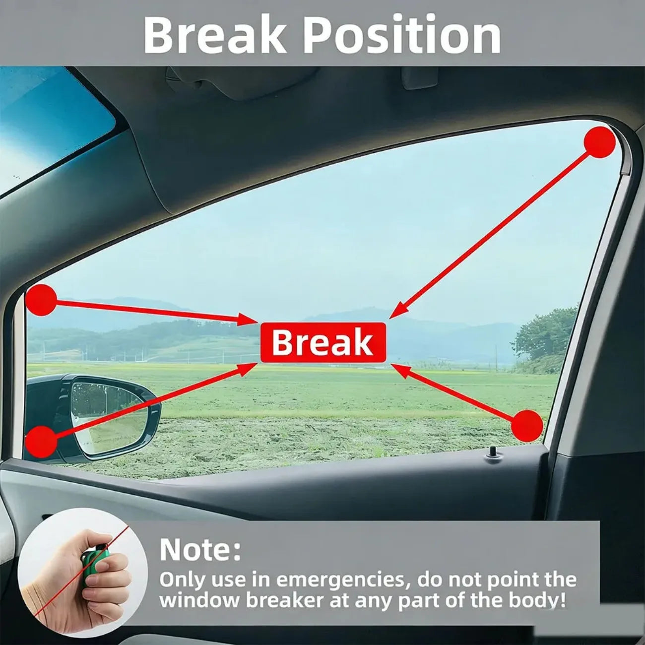 Compact 3-in-1 Safety Hammer Car Escape Tool  Window Breaker Seat Belt Cutter Rescue Whistle Emergency Escape Tool Accessories