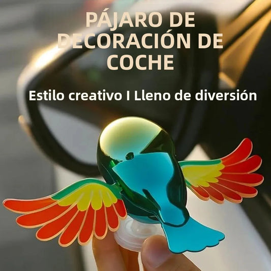 Colorful Wind-activated Flapping Wing Bird Car Decoration, Novelty Car Exterior Ornament ,Cute Electric Scooter Decoration