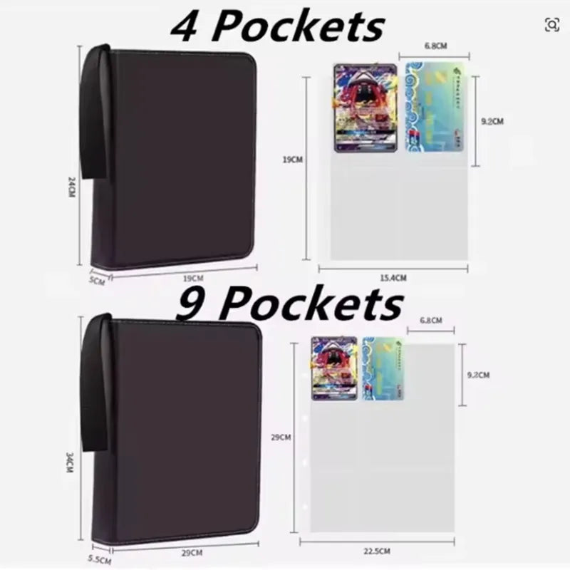 400/900pcs World Cup Football Star Card Album Book Folder 4/9 TCG Card Slots Collections Zipper Card Binder Holder