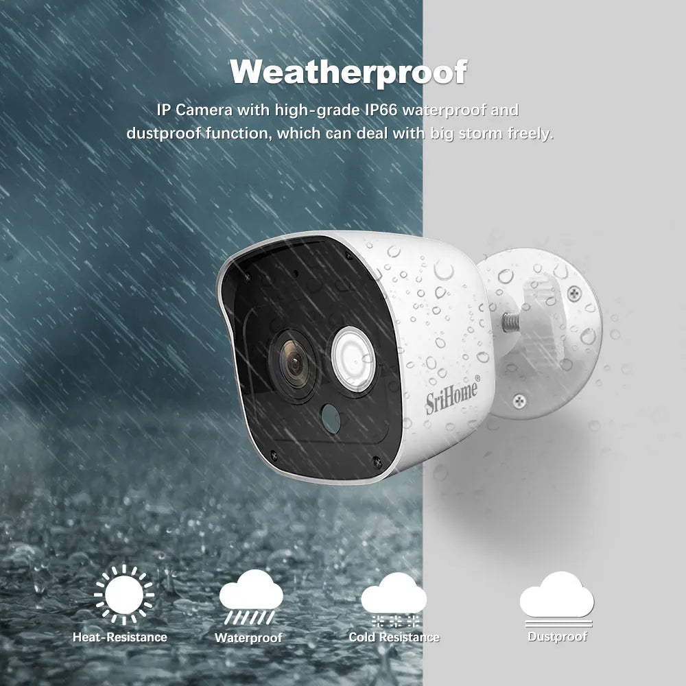 Srihome SH029 Smart 3MP MINI IP camera 3x digital zoom wifi HD camera Outdoor Waterproof Night Vision Mobile Security PTZ Camera