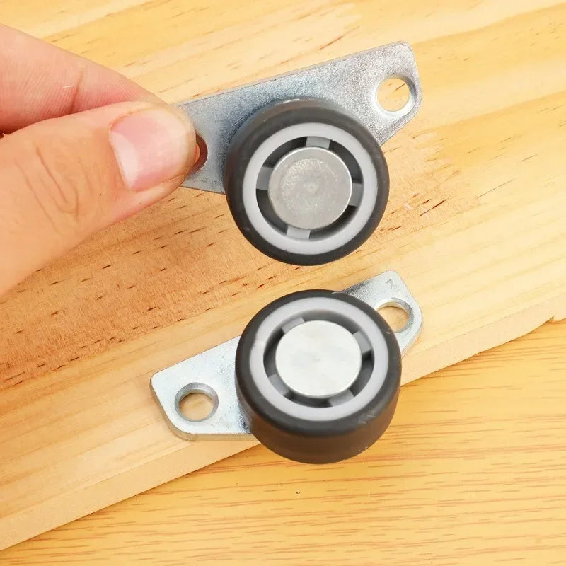 8/1PCS Mini Side Mount Caster Wheels Silent Rubber Furniture Casters Directional Cartwheels For Trolley Drawer Kitchen Cabinets