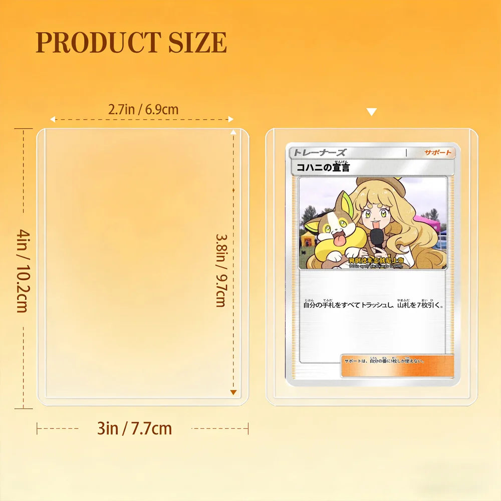 35PT Premium Toploader Card for Trading Sports Football and Game Cards 25pcs/100pcs Premium Clear Sleeves Card Holders