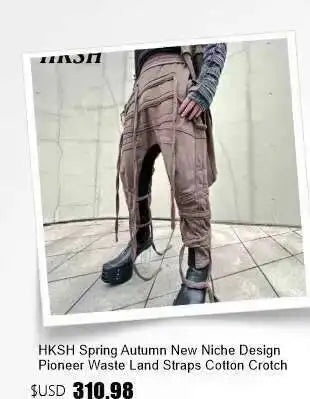 HKSH Summer Men's Workwear Shorts Trendy Brand Ins High Street Loose Outerwear Knee-length Pants Trendy Straight Pockets HK0673