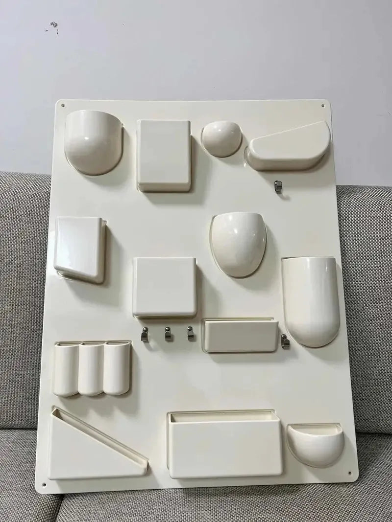 Wall-mounted Storage Rack with Hooks for Office, Kitchen and Workshop Children's Room Organizer with Adjustable Shelves