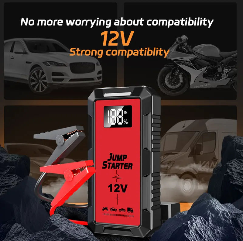 High-power Automobile Emergency Starting Power Supply  Screen Safety Hammer Car Starting Device Power Bank Accessories