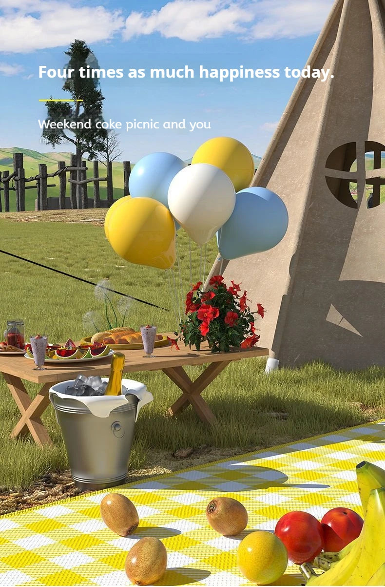 Outdoor Picnic Mat Waterproof Moisture-Proof Camping Ground Mat Thickened Picnic Blanket for Outdoor Activities and Grass Land