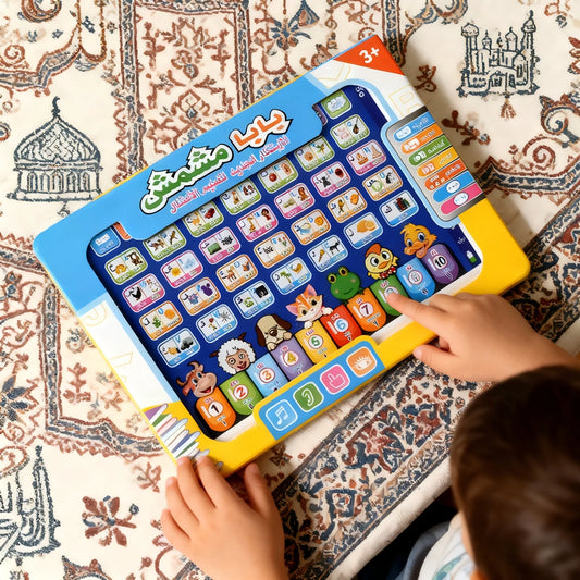 Interactive Arabic French Learning Toy Tablet for Kids Preschool Educational Pad Early Education Electronic Learning Device Gift