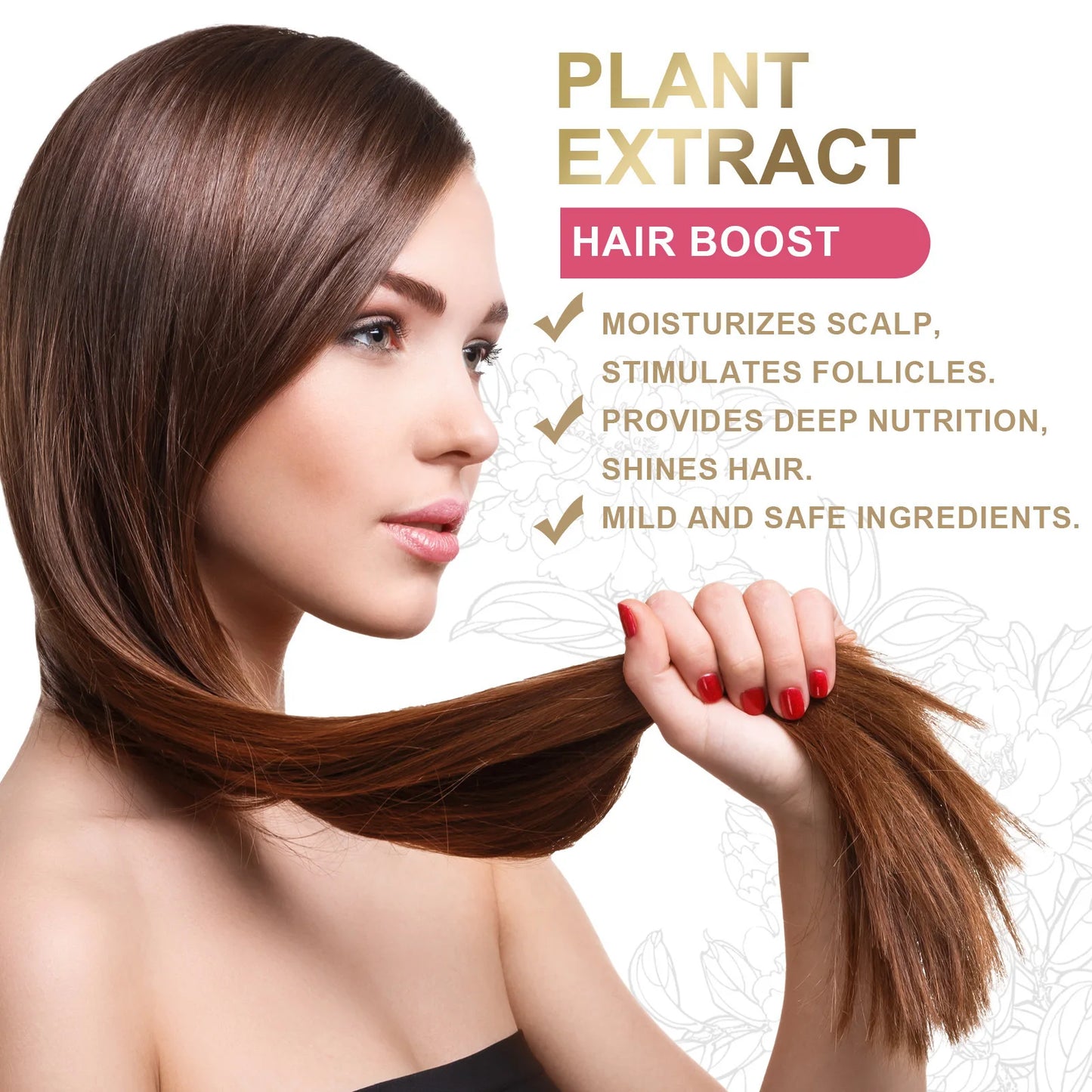 Hair Care Essential Oil Nourishes Frizzy Hair, Thickens The Tail of The Hair, and Freshens The Hair with A Light Fragrance
