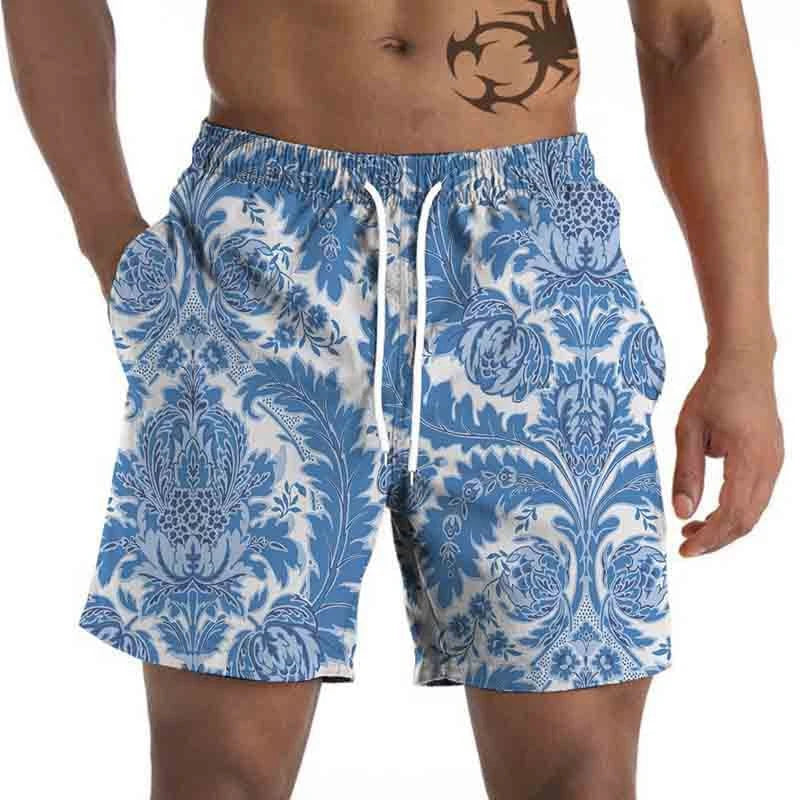Vintage Coconut Tree 3D Printed Beach Pants New Men's Seaside Casual Loose Short Pants Women Fashion Hawaii Surf Board Shorts