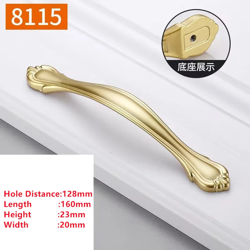 Handles Drawer Cabinet Furniture Kitchen Handles for Cabinet Knob Door Drawer Furniture Kitchen Knob Golden Simplicity Hardware